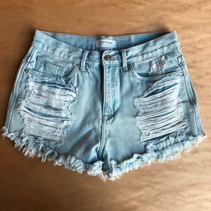 Just USA denim cutoffs